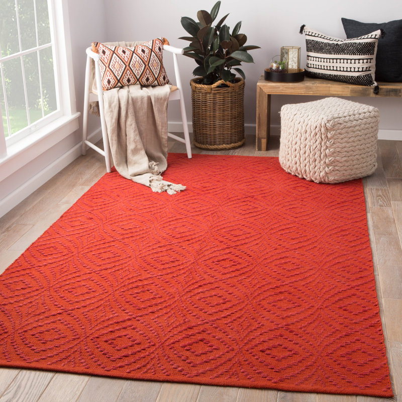 Williston HandLoomed Red Indoor/Outdoor Area Rug Wayfair